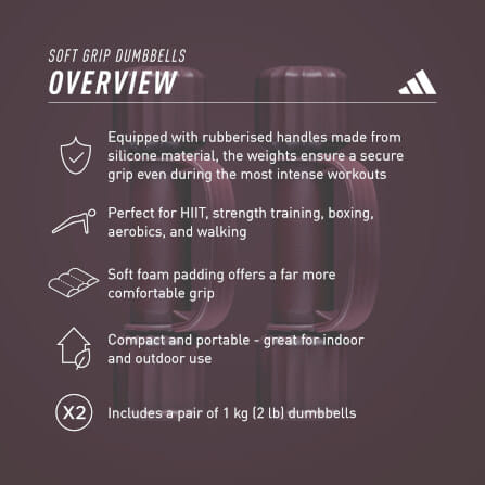 ดัมเบล Soft Grip ADIDAS ADWT-11300 1 กก. / 2 ปอนด์_5